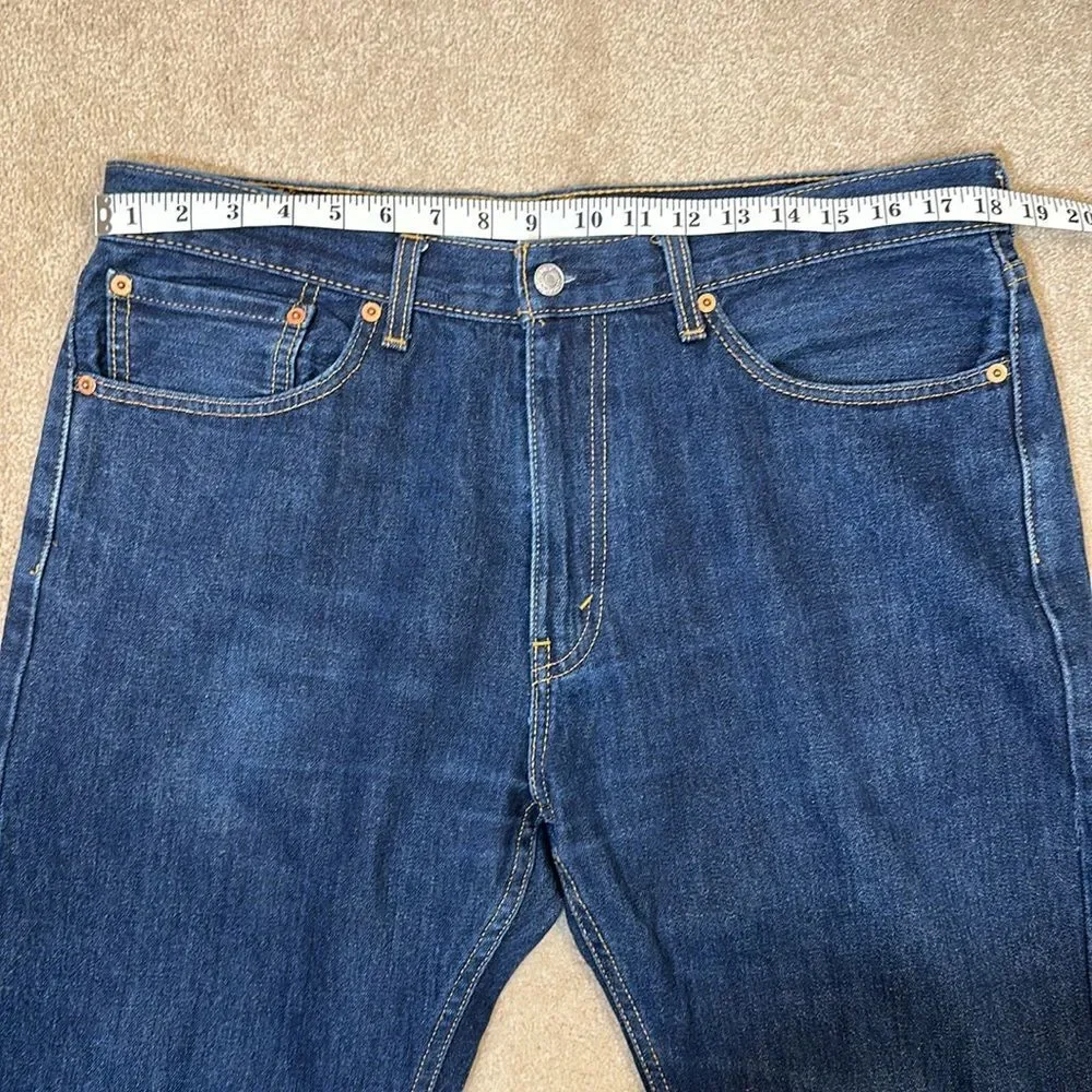 Levi’s 505 Men Blue Denim 100% Cotton Blue Regular Fit Jeans W36 L30